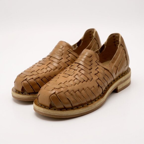 Handmade Cross Woven Huarache Sandal – Size 9 (Sand Color) - Picture 1 of 4